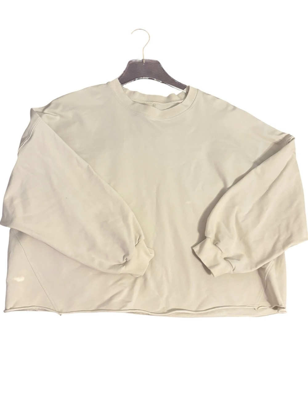 Lululemon LA Pullover Crew Off White Oversized Sweatshirt Size 6 VGUC - Picture 5 of 12